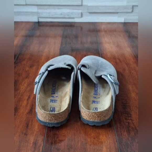 Birkenstock Boston soft footbed clog in a blue-grey suede - Picture 5 of 8